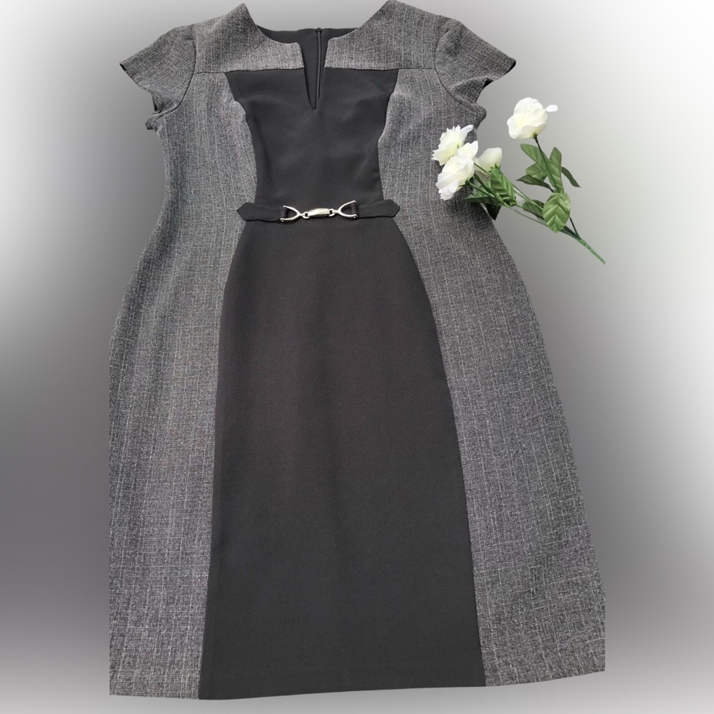 Connected Apperal Black and Grey Dress with Working Buckle 12